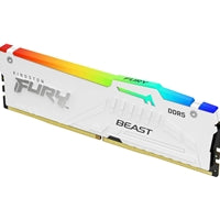 Kingston FURY Beast KF564C32BWA-32 32GB (1x32GB) RGB White System Memory, 6400MT/s, DDR5, CL32, DIMM, AMD EXPO Certified Kingston FURY Beast KF564C32BWA-32 32GB (1x32GB) RGB White System Memory, 6400MT/s, DDR5, CL32, DIMM, AMD EXPO Certified